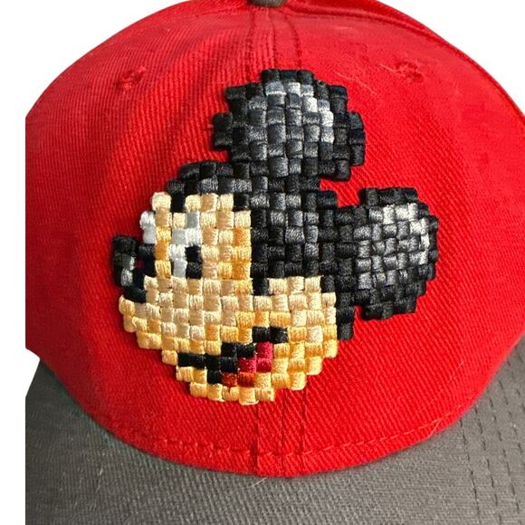 Disney Mickey Mouse Children's Hat Embroidered "Pixel" Design - Picture 2 of 8
